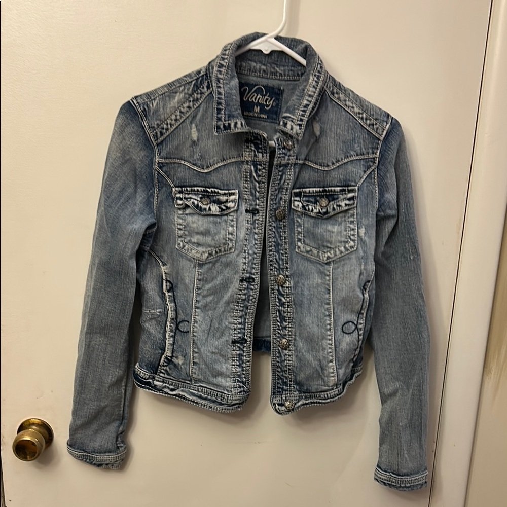 Vanity Blue Denim Jacket Size Medium